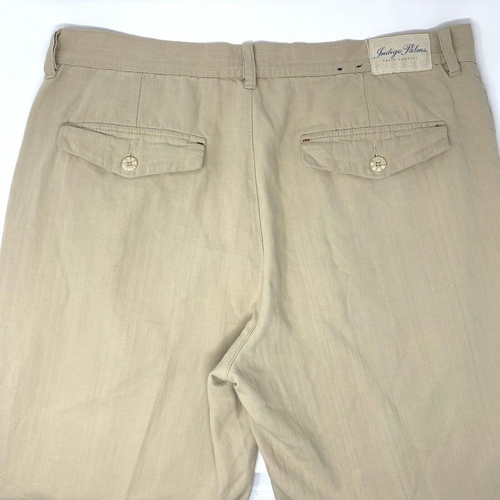 Indigo Palms Classic ChinoFit Beige Flat Front Men's Pants Size W38 L34 - Picture 10 of 10